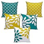 AEROHAVENâ¢ Set of 5 Multi Colored Decorative Throw Hand Made Velvet Cushion Covers – CC60 – (12″ x 12″ OR 30cm x 30cm)
