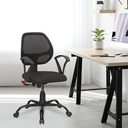 Nilkamal Mustang Mid Back Upholstered Mesh Chair with Push Back Mechan