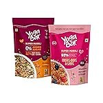 Yogabar Breakfast Cereal & Muesli | 93% Whole Grains Dry Fruits Nuts and Seeds | No Added Sugar 82% Almonds Whole Grains and Seeds | 400g Each