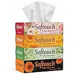 Softouch 2 Ply Facial Tissue Box | Car Tissue – Pack of 4 (100 Pulls Per Box 400 Sheets) |Home & Commercial Use