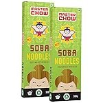 MasterChow Healthy Soba Noodles – Pack of 2 | Made with Buckwheat Flour 70% & Whole Wheat 30% | Serves 4-5 Meals – 600gms