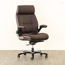 Home Centre Aubrey High Back Upholstered Chair, Brown, 19 * 18 inches