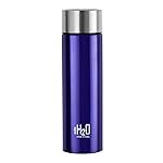 CELLO H2O Stainless Steel Water Bottle 1000ml, Blue | Single Walled, Food Grade ISI Certified Steel Bottle | Leakproof Lid Steel Fridge Bottle For School Kids, College, Office, Gym, Travel & Outdoor