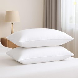 rubi creation Foam Sleeping Pillow Pack of 2 Solid (White)