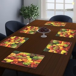 Flipkart SmartBuy Rectangular Pack of 6 Table Placemat (Multicolor, PV