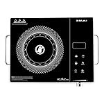 Bajaj IRX 220F Infrared Induction Cooktop | 2200 Watts | 11 Power Level | 3 Preset Menu | Feather Touch Controls | Digital display | 1 Year Warranty ãBlack/Silverã