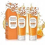 Orange Enzymes Exfoliating Gel for Face & Body | Deep Cleansing Moisturizing Facial Exfoliator | Dead Skin Remover | Brightening & Pore Cleansing Scrub for All Skin Types Vitamin C (PACK OF 2)