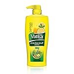 Dabur Vatika Naturals Anti Dandruff Shampoo – 640 ml | 7 Natural Herb Extracts | Contains Lemon, Methi & Tea Tree Oil | Exfoliates Flaky Scalp for Dandruff-Free Hair | Everyday Shampoo for Women & Men