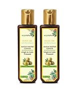 Econature Virgin Cold-Pressed Olive Oil for Active Hairfall Control, 100% Pure Natural, For All Hair Types, 200ml+20ml Extra, Pack of 2
