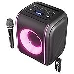 Zebronics Bluetooth Speaker, 60W Output, 8h Playback, 8-inch Driver, RGB Lights, BT v5.4, USB, mSD, AUX, Type-C Charging, Karaoke, Wireless Mic, TWS, Mobile Holder, Remote Control (Sound Feast 880)