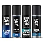 Beardo Power, Iceman, Mariner Captain Jack & Falcon Body Spray for Men | Deodorant | Deo For Men | Long Lasting Perfume | Gift For Friends | Gift for Husaband – Set of 4