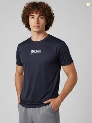 glitchez Men Brand Logo Printed Dri-FIT T-shirt