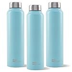 The Better Home Stainless Steel Water Bottle 1 Litre | Leak Proof, Durable & Rust Proof | Non-Toxic & BPA Free Steel Bottles 1+ Litre | Eco Friendly Stainless Steel Bottle | Pack of 3