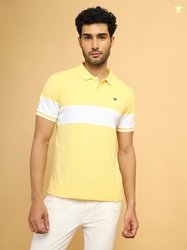 Wrangler Colourblocked Polo Collar Cotton T-shirt