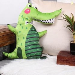 STITCHNEST Crocodiles Shaped Cushion for Home Dcor