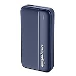 Amazon Basics 20000 mAh Power Bank | 22.5W Fast Charging | Dual Output & Input | Charge 3 Devices Simultaneously | for Smartphones, TWS Earbuds, Speakers, Tablets (Dark Blue)