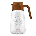 MILTON Vintage 2000 Water Jug Plastic with Lid for Ice Tea, Water, Juices, Milk Storage Container for Fridge, Water jugs for Dining Table, 1900 ml, BPA Free, Brown