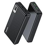 E GATE 204B Powerbank | 20000mAh | 22.5W Fast Charging | QC + PD | Dual Input Port : Type C & Micro USB | Triple Output Port : 2X USB & Type C | LED Indicator| for All iPhone & Android (Black)