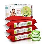 LuvLap Moisturising Wet Wipes with Lid for Baby Skin, Enriched with Aloe Vera, Vitamin E & Chamomile Extract, pH Balanced, Dermatologically Safe, Paraben & Sulphate Free, 72 Wipes, Pack of 4