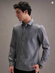 LOCOMOTIVE Premium Men Luxe Wrinkle Textured Evening Party Shirt