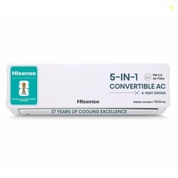Hisense 1.0 Ton 3 star Inverter Split AC(Copper, 5-in-1 Convertible wi