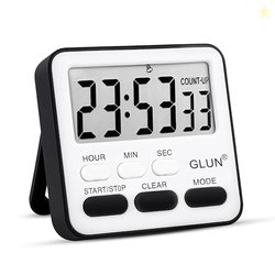 GLUN Digital Kitchen Timer with Clear Loud Alarm for Cooking, Stop Wat