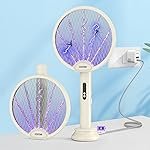 COSTAR Mosquito Bat with UV Light, Foldable Mosquito Racket Rechargeable, 2 in 1 Auto Mosquito Killer with Charging Base Stand, Electric Fly Swatter, Lithium-ion Battery