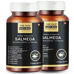 The Old Natural Salmega Triple Strength Salmon Omega-3 Fish Oil 1800Mg