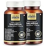 Salmega Triple Strength Salmon Omega-3 Fish Oil 1800Mg, 60 Softgels I High Potency 600Mg Epa & 400Mg Dha With Vitamin E I Ultra Refined, Anti Reflux Formula, Burp Free (Pack of 2 – 30 Softgels Each)