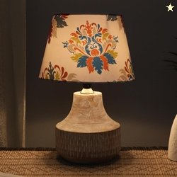 tu casa Elegent Mangowood Table Lamp for Home Decoration, Bedroom, Liv
