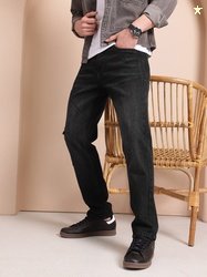 Mast & Harbour Men Pure Cotton Relaxed Fit Light Fade Stretchable Jean