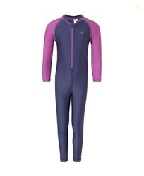 Speedo Girl's Endura Brite Color Block All in One Full Body Suit - Hap