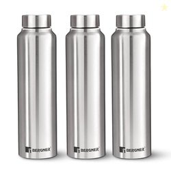 Bergner Walking Stainless Steel 3 Pcs (1000ml Each) Water Bottles with
