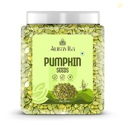 Auravita Premium Pumpkin Seeds 1KG - Natural & Raw Seeds for Eating |