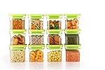 Unbreakable Kitkat Square Plastic Containers Set for Kitchen Storage 600 ML Kitchen Container, Storage Containers, Container Sets, Grocery Container, Air-Tight (GREEN, 3)