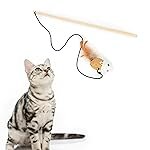 Cat and Dog Playing Stick |Durable Dog and cat Teaser Playing Stick with Interactive Feather| Non- Slip and Non Toxic Durable Teasing Wand Toy with Rope (Multi)