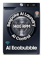 Samsung 12 kg, 5star, AI Control, AI Ecobubble, Super Speed, Wi-Fi, Hygiene Steam with Inbuilt Heater, Digital Inverter, Fully-Automatic Front Load Washing Machine (WW12DG6B24ASTL, Navy)