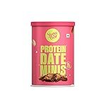 Yogabar Protein Date Minis â 22g Protein, No Refined Sugar, Dates & Nuts Snack â 200g Pack (10 x 20g)