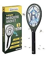 Weird Wolf Heavy Duty Mosquito Bat | Rechargeable Electric Fly Swatter with Inbuilt 2-Pin Plug | High Voltage Mosquito Killer Racket | ABS Body | 3 Months Warranty (Dark Green)