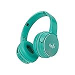 Heads Active Wireless Bluetooth Headphones, 120 Hrs Playback time, Foldable Design, Bluetooth Headset, 40mm Drivers, BT V6.0, Dual Pairing, IPX5 Rating, Low Latency for Gaming and Calls (Green)