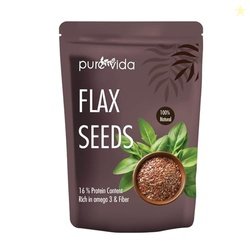 Purevida Flax Seeds 200gm | Raw Alsi Seeds for Hair Growth, Smoothies,