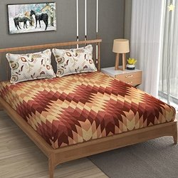 Mafatlal Divine 120 TC Cotton Printed Bedsheet with 2 Pillow Covers fo