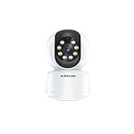 Hixecure 2MP Wi-Fi CCTV Camera with Night Vision | Motion Detection | Two-Way Audio | Pan & Tilt | Supports Cloud Storage | Sound and Light Alarm| Indoor CCTV White
