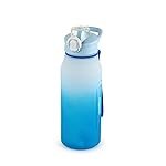 CELLO Rise N Shine Large Sipper Water Bottle, 1230ml Sky Blue Blue | Leakproof, Easy to Carry, Lightweight | Gym Workout Sipper Water Bottle For Fitness, Office, School, Sports & Outdoor Hydration