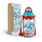 MILTON Sage 650 Sipper PET Water Bottle for School Kids | Food Grade & BPA Free | Leak Proof & Durable | Easy to Carry Loop | Ideal for Home, School & Office Use, 605 ml, Red