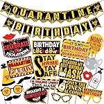 Wobbox Quarantine Birthday Photo Booth Party Props and Banner Pack