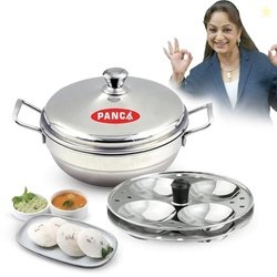 PANCA 15 liter Stainless Steel Multi Purpose Kadai with Steel Lid, Idl
