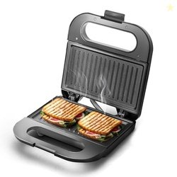 Longway Grilly Pro 850W Grill Sandwich Maker & Toaster | Non-stick Coa
