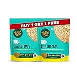 Yogabar Steel Cut Oats 750g(Pack of 2)| 100% Whole Grain, Gluten-Free, High Fiber, Non-GMO, Protein-Rich, No Sugar Added