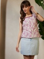 Anouk Rustic Print Organic Cotton Top